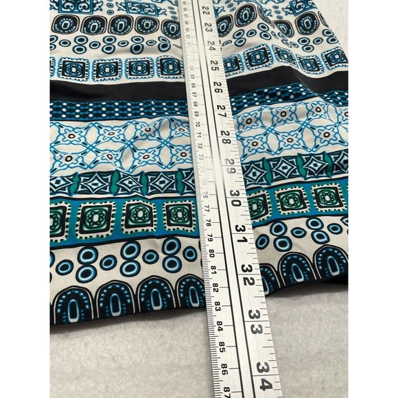 Diane Von Furstenberg Silk Shift Dress 6 Geometric Stripe Boat Neck 3/4 Sleeve - Picture 14 of 16